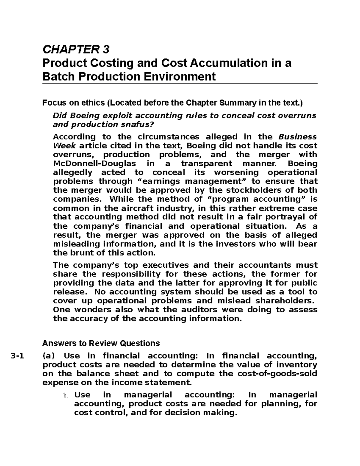 Chapter-3-ktqt - exercises - CHAPTER 3 Product Costing and Cost ...