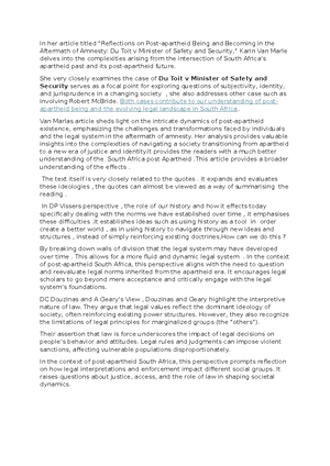 BOR TUT 1 - tutorial - Constitutional law: Bill of rights 2668439 ...