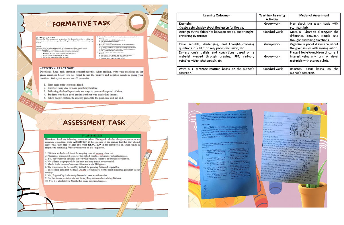 PORT - Learning Outcomes Teaching- Learning Activities Modes of ...