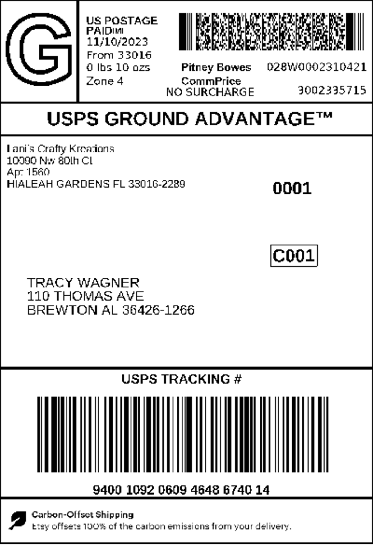 Labels - Lables to go with notes - US POSTAGE PAIDIMI From 33016 0 lbs ...