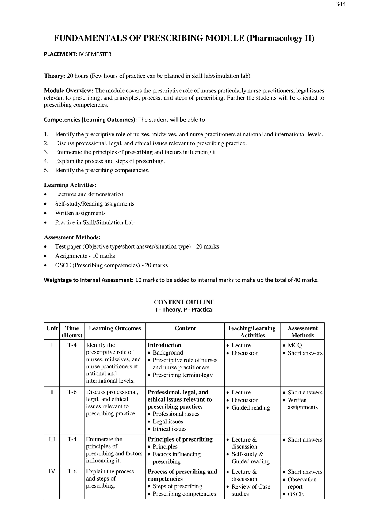 Syllabus Affiliated Medical B Sc Nursing 23 - FUNDAMENTALS OF ...