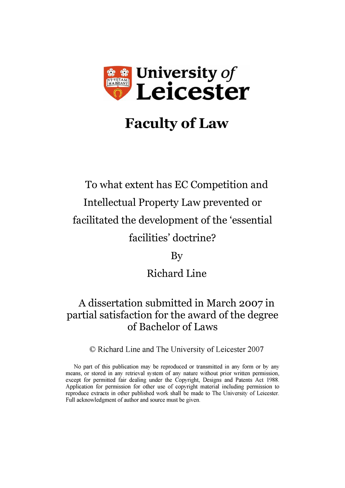 Richard Line Final - kkjjjjjj - Faculty of Law To what extent has EC ...