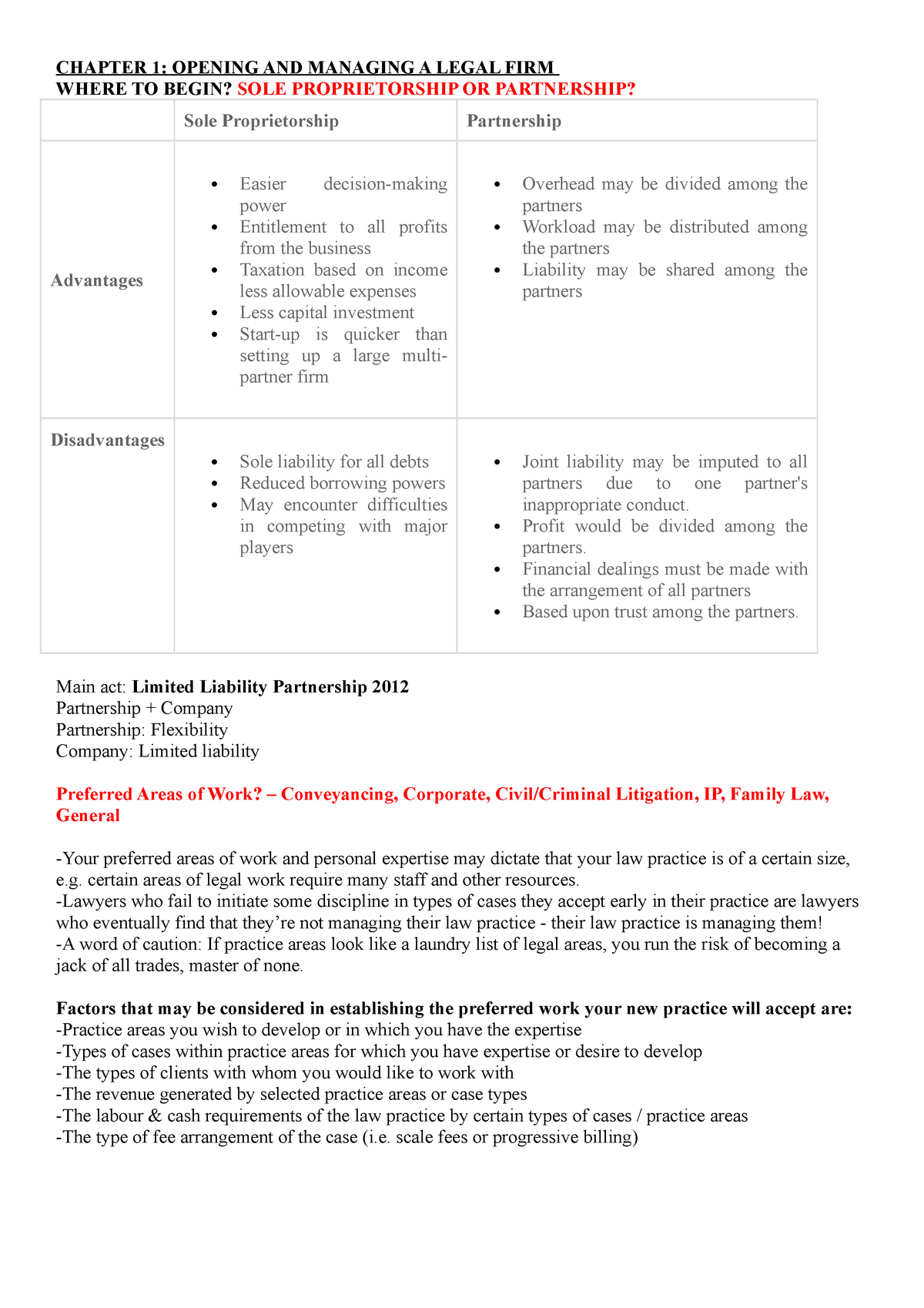 law firm partner business plan template