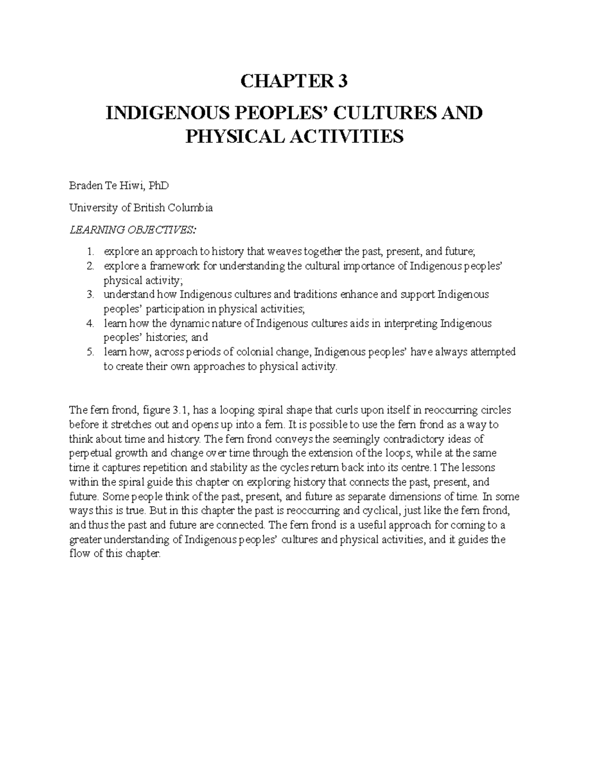 Karlis - Chapter 3 - CHAPTER 3 INDIGENOUS PEOPLES’ CULTURES AND ...