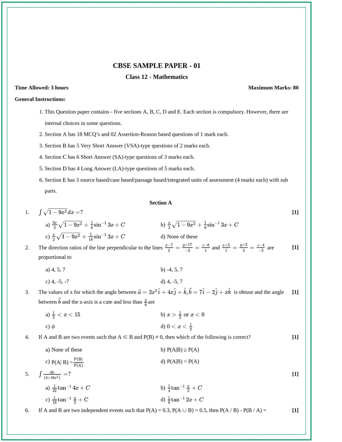 SP1 Maths 12th 2023 - Mathematics-Ii - Studocu