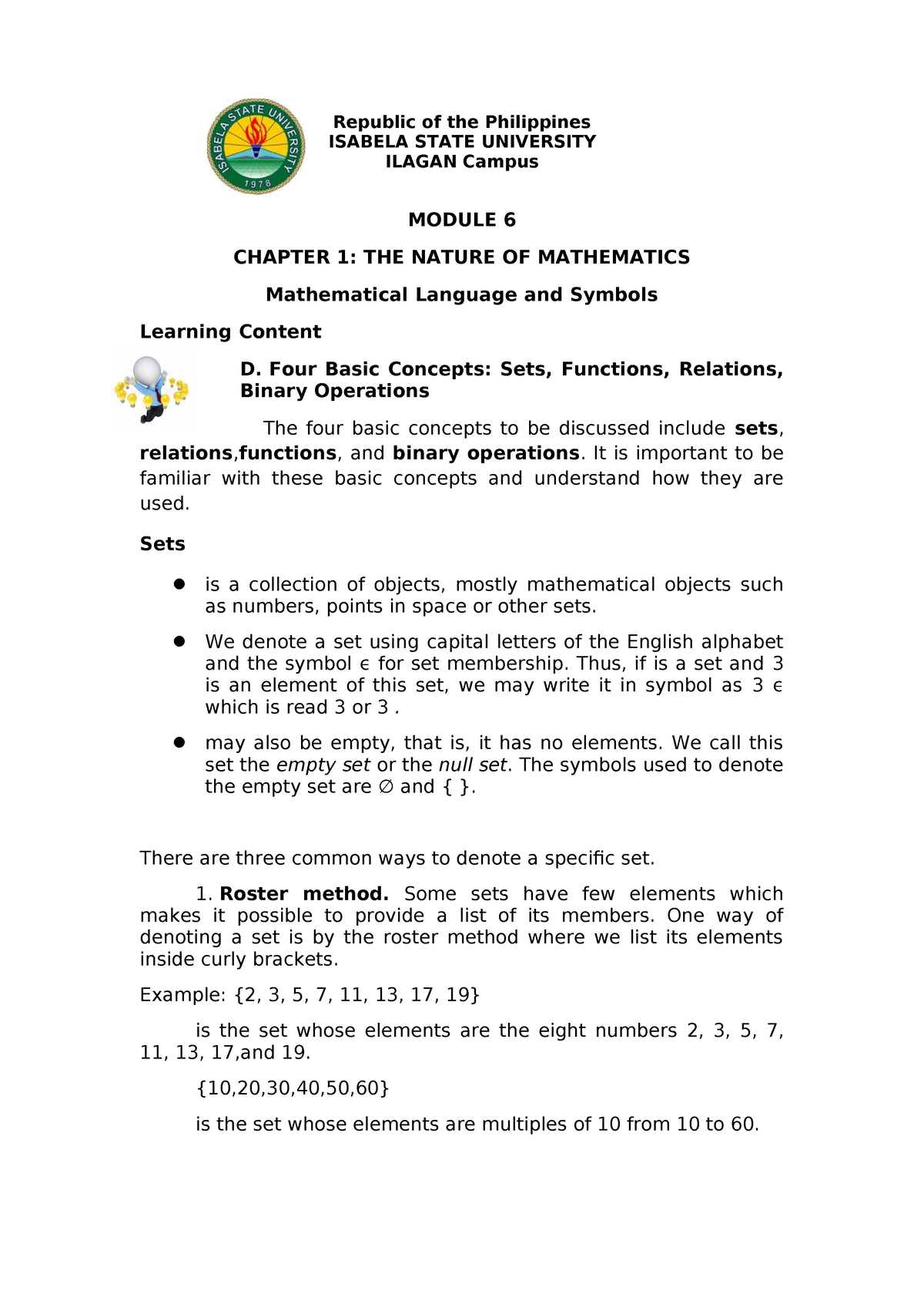 Week 4 D1 - GEC 3: Mathematics In Modern World Module - Republic Of The ...