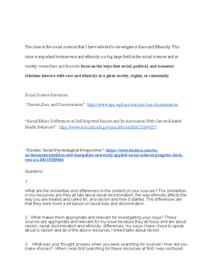Hadiyah Atkinson SCS 200 Applied Social Sciences - Module Four Question ...