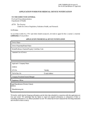 Annex B Application for Non-Regular Importer - Sole - Annex “B ...