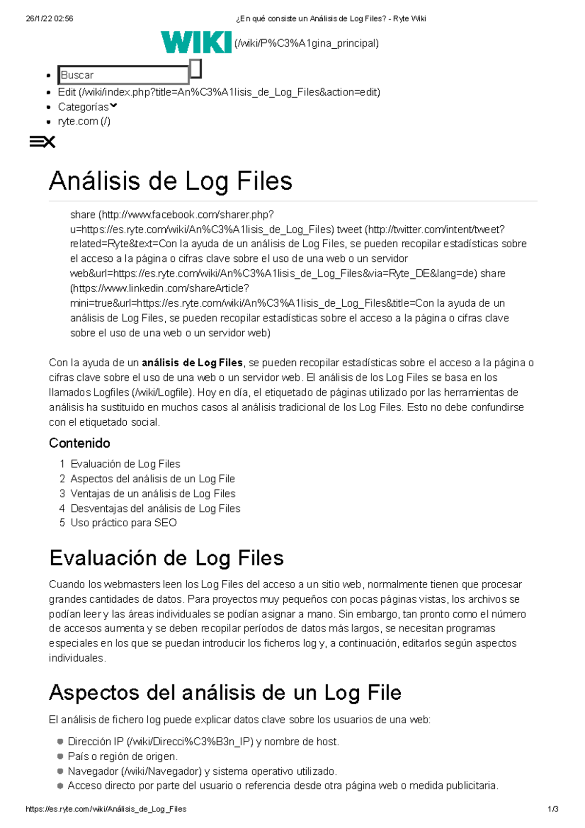 ¿En qué consiste un Análisis de Log Files - Ryte Wiki - ryte/wiki ...