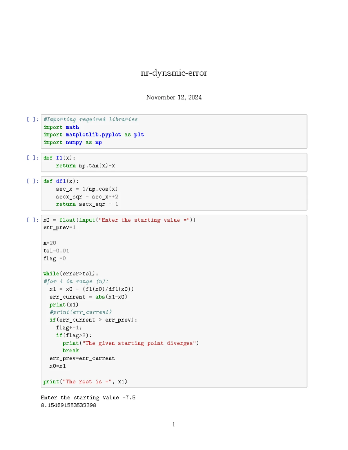 Secant-method - CODES - secant-method November 12, 2024 [1]: #Importing ...