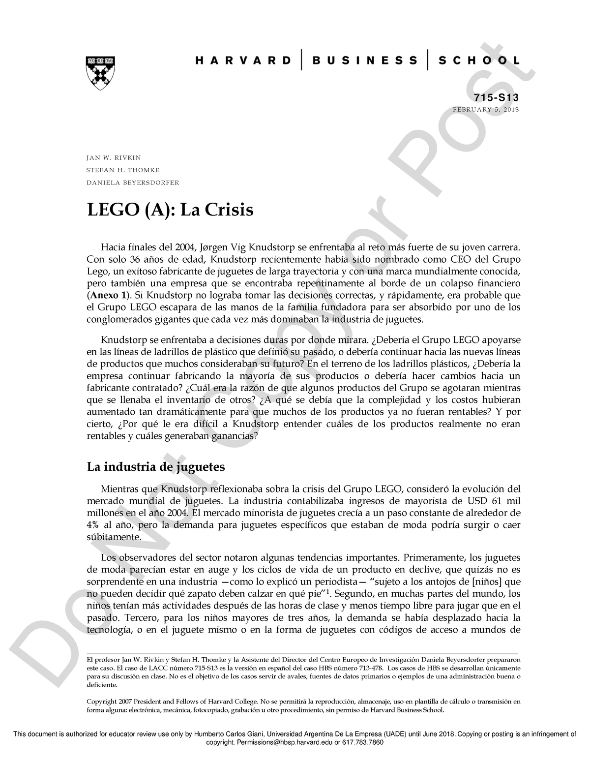 lego case study harvard pdf