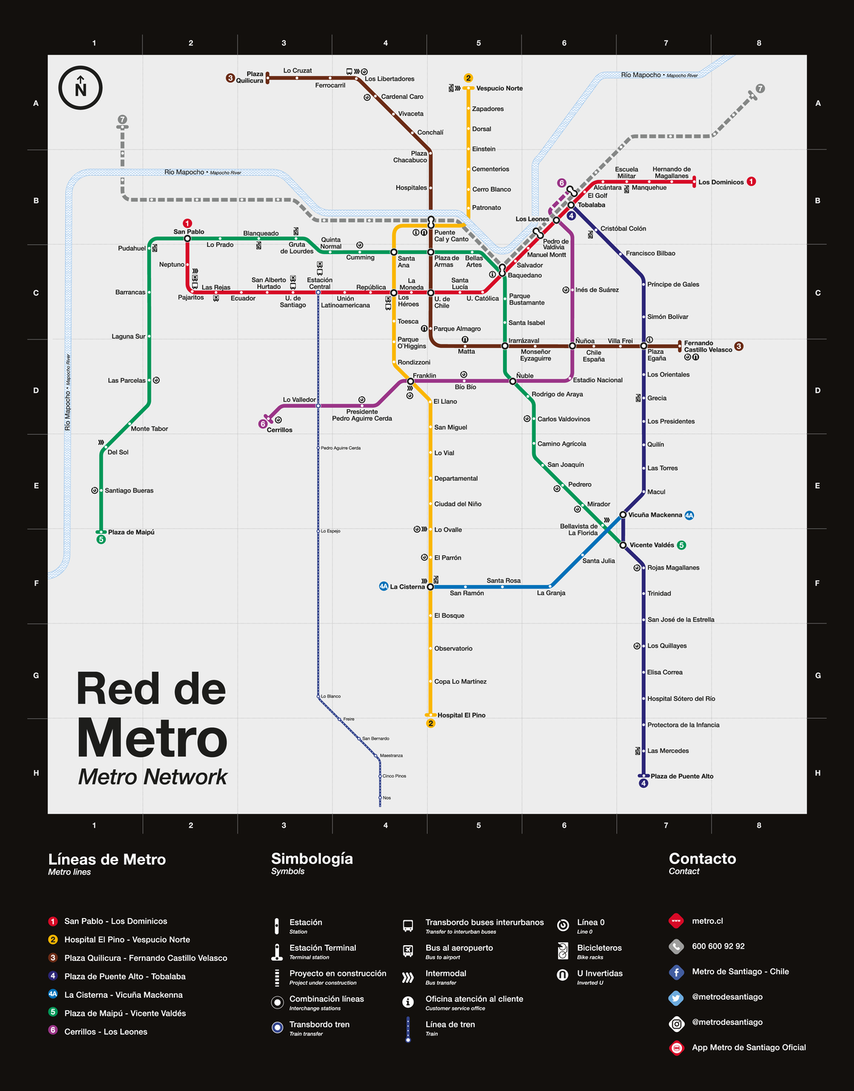 Metrored servicios 2023 07 19 Lo Cruzat Plaza ( Río Mapocho Mapocho