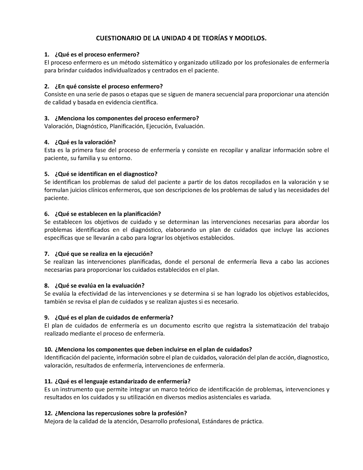 Cuestionario De La Unidad 4 De Teorías Y Modelos Cuestionario De La Unidad 4 De TeorÍas Y 9783