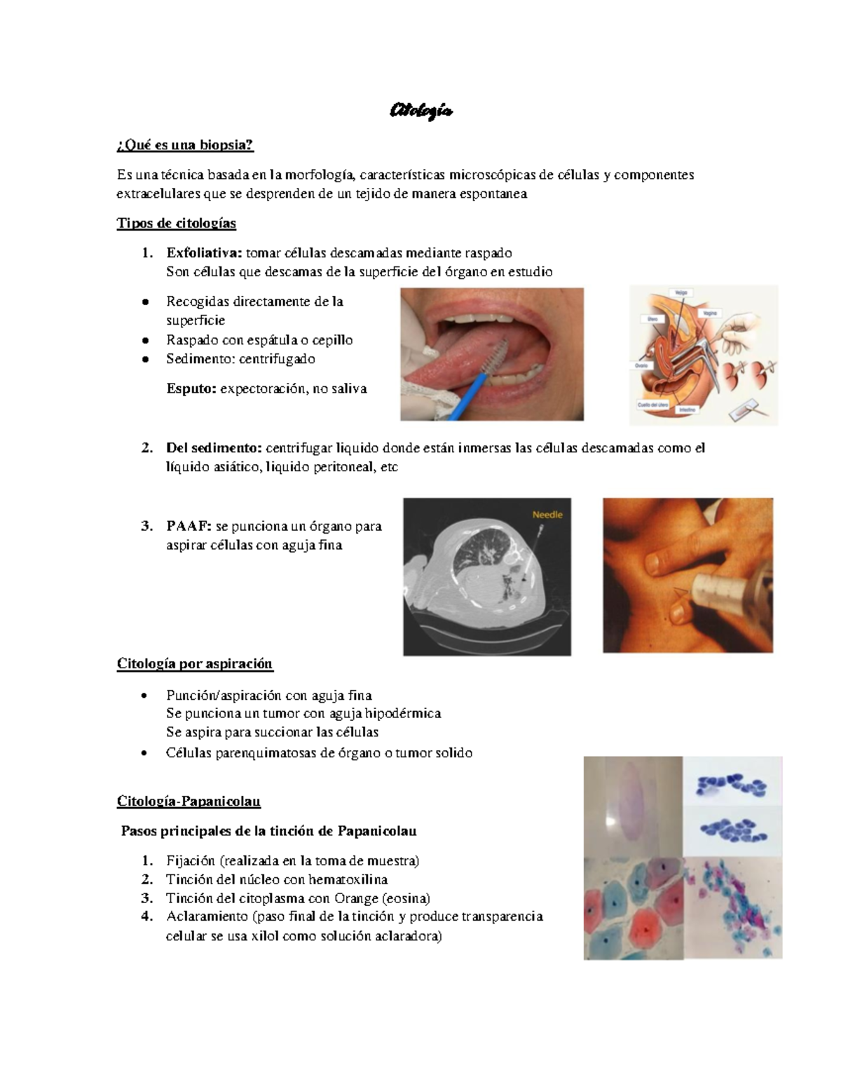 Citología - Anatomía Patologica - UCSG - Studocu