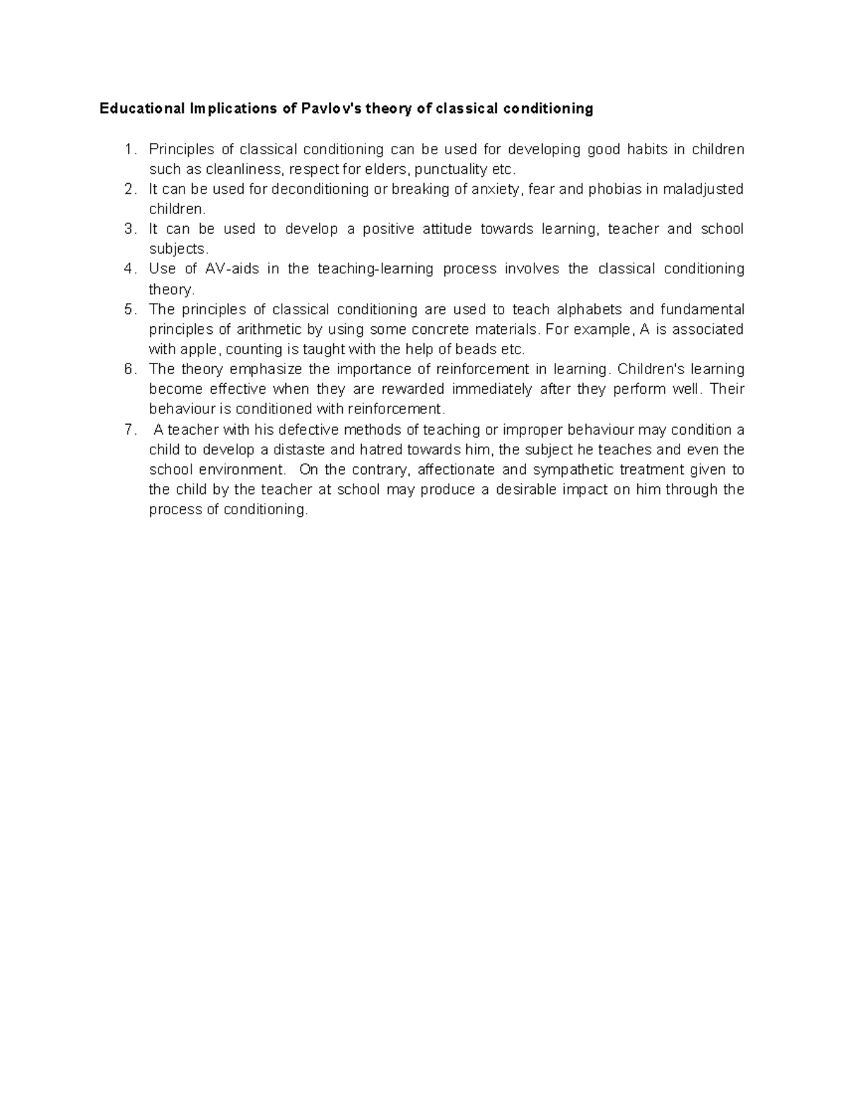 educational-implications-of-pavlov-s-theory-of-classical-conditioning