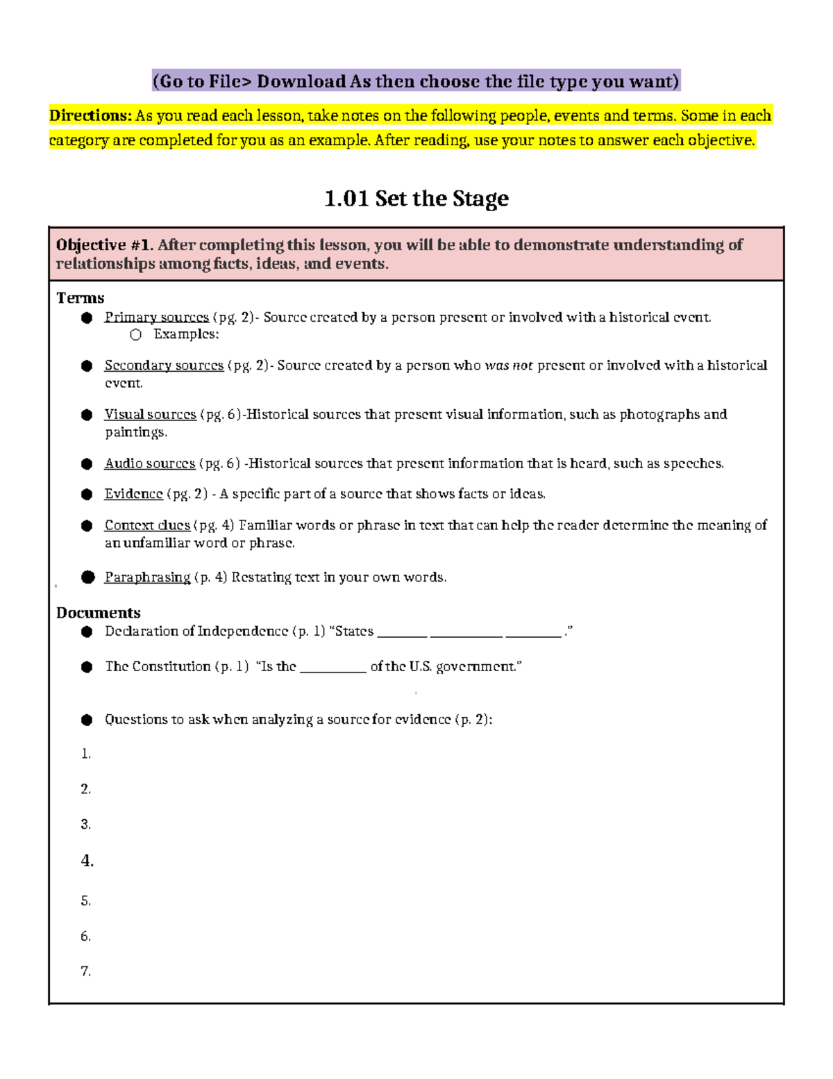 Copy of V21 Mod 1 Notetaking Guide - (Go to File> Download As then ...