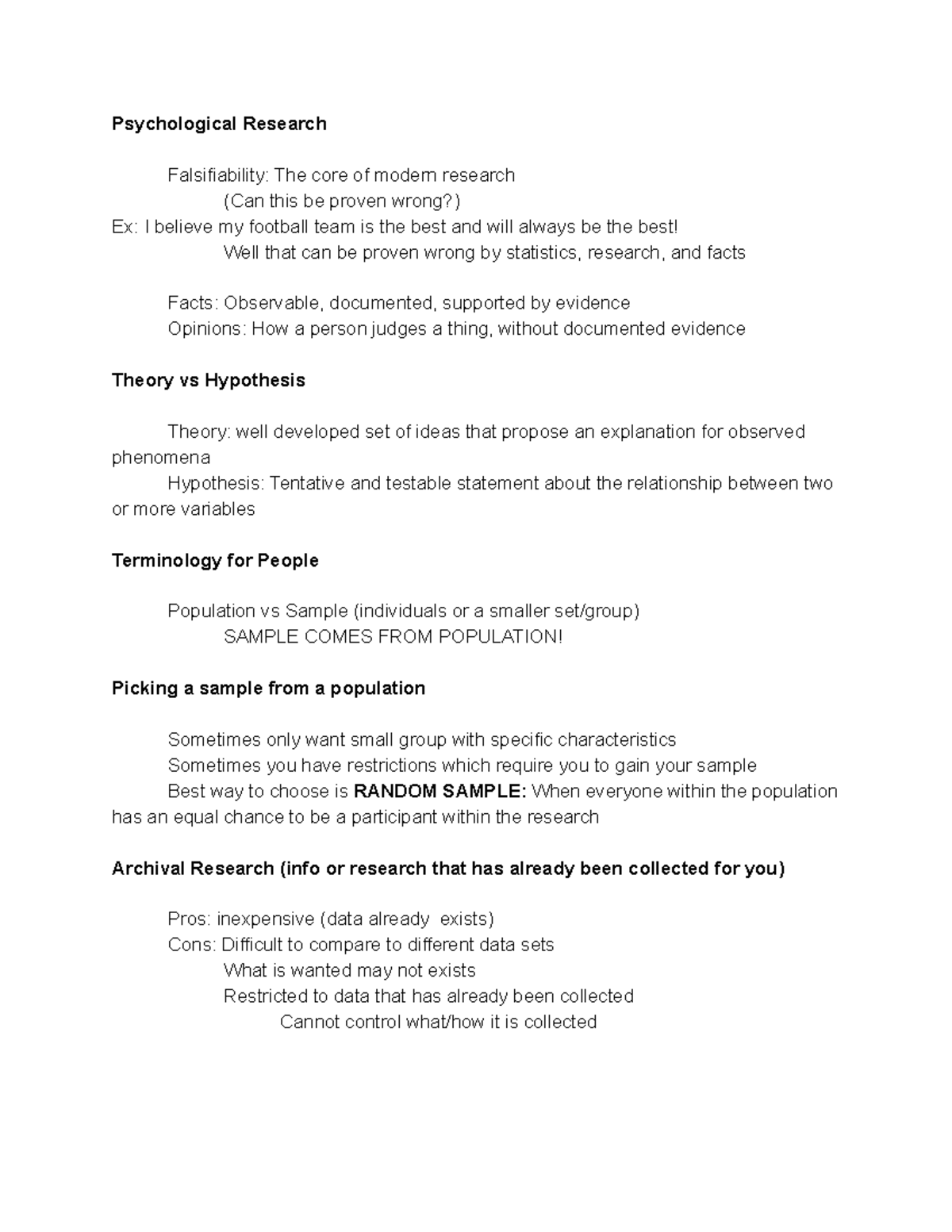 Psychological Research Psychological Research Falsifiability The