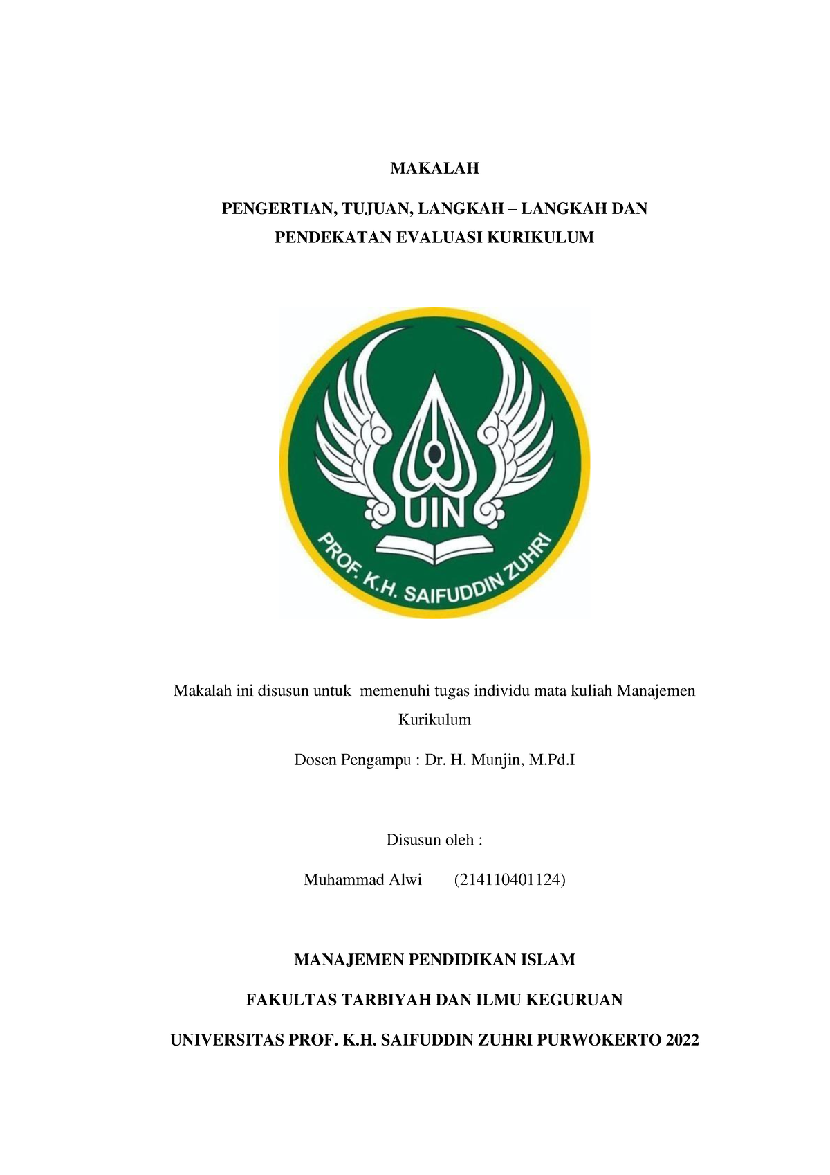 Makalah Manajemen Kurikulum New 1 Makalah Pengertian Tujuan Langkah