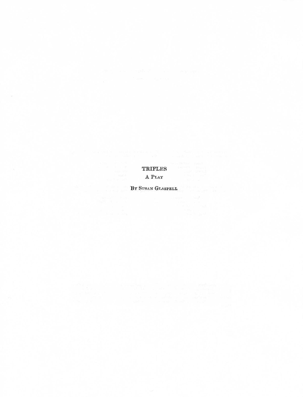 Trifles by Susan Glaspell - Studocu