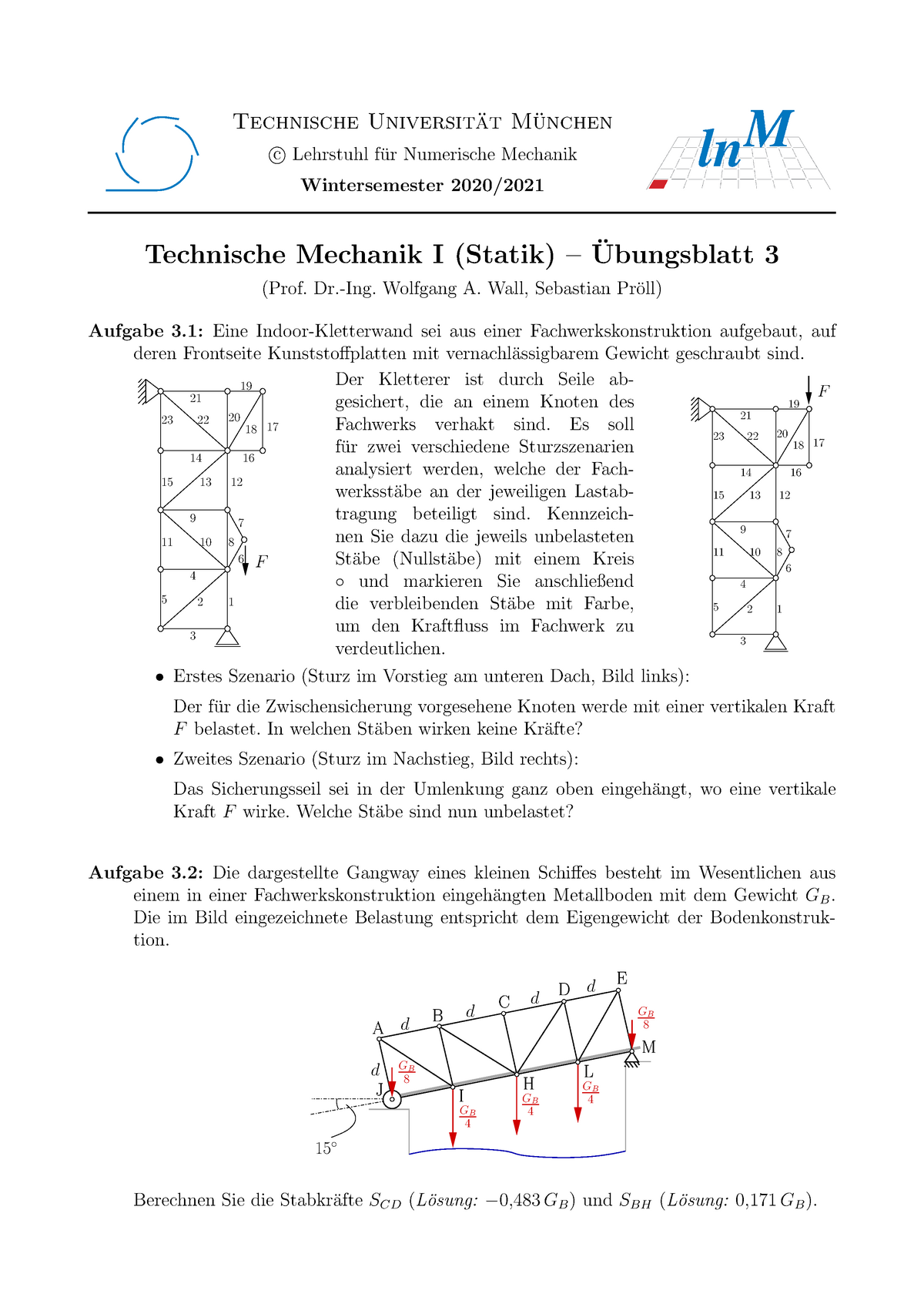 Uebungsblatt 03 Kap6 - Blatt - Technische Universit ̈ At M ̈ Unchen ©c ...