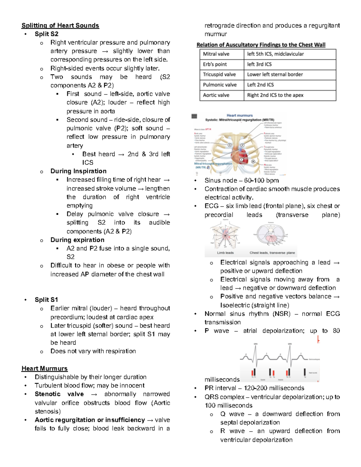 Cardio-P2 - Splitting of Heart Sounds - Split S o Right ventricular ...