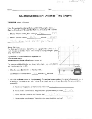 Hare and The Tortoise-Distance time graphs-game