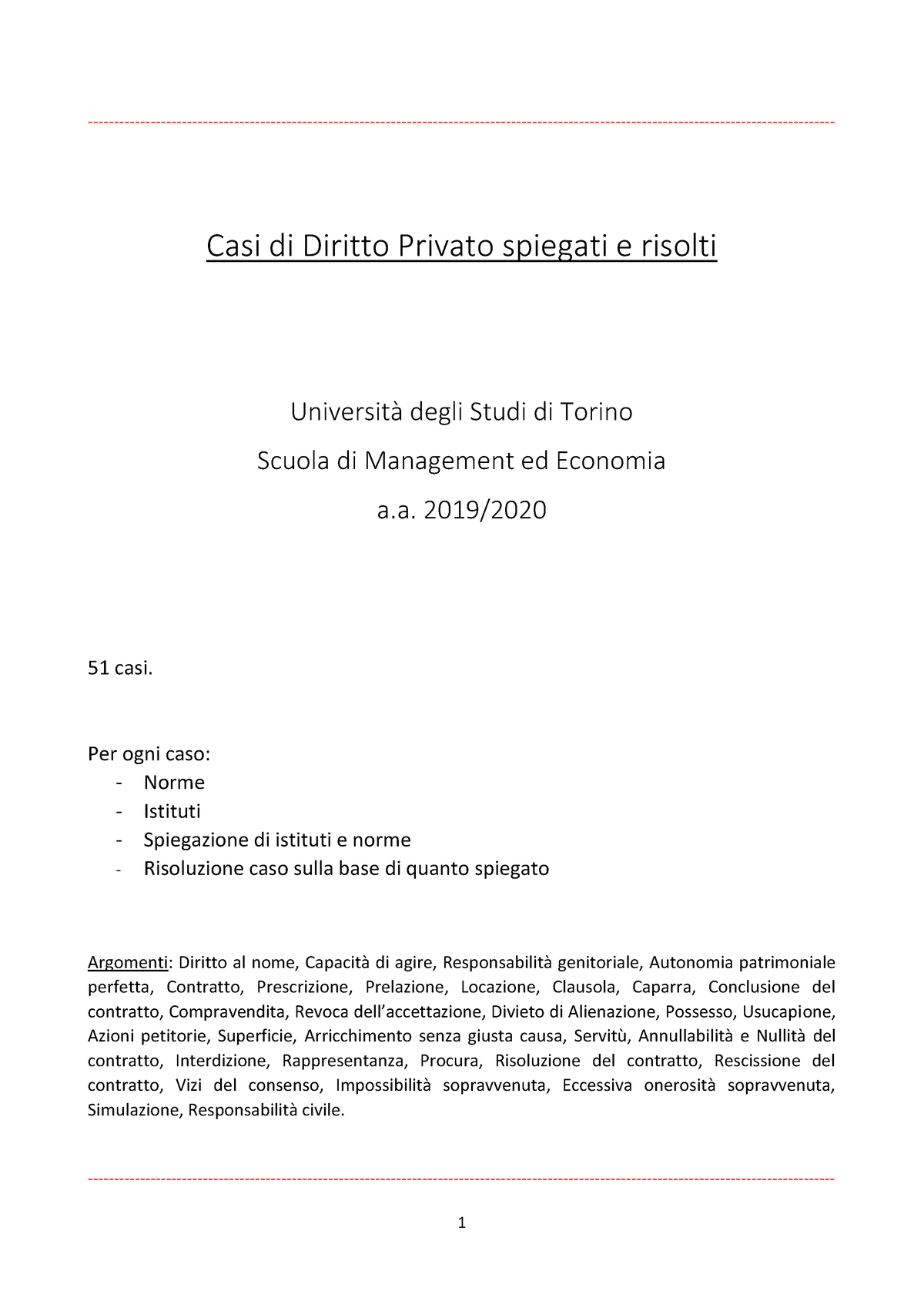 Esercitazioni Casi Di Diritto Privato Risolti + Spiegazione Teoria ...