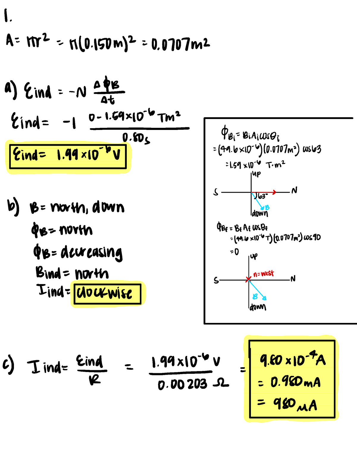 SI Exam Review 3 Key - I. A=Hr2=H(0) -0 a) find = - N ¥ kind __ - 0-i ...