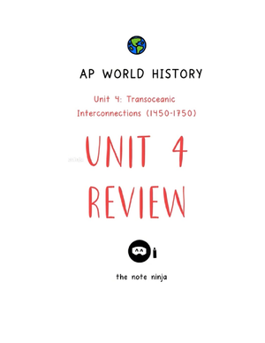 AP+World+History +Unit+4+Study+Guide - Unit 4: Transoceanic ...