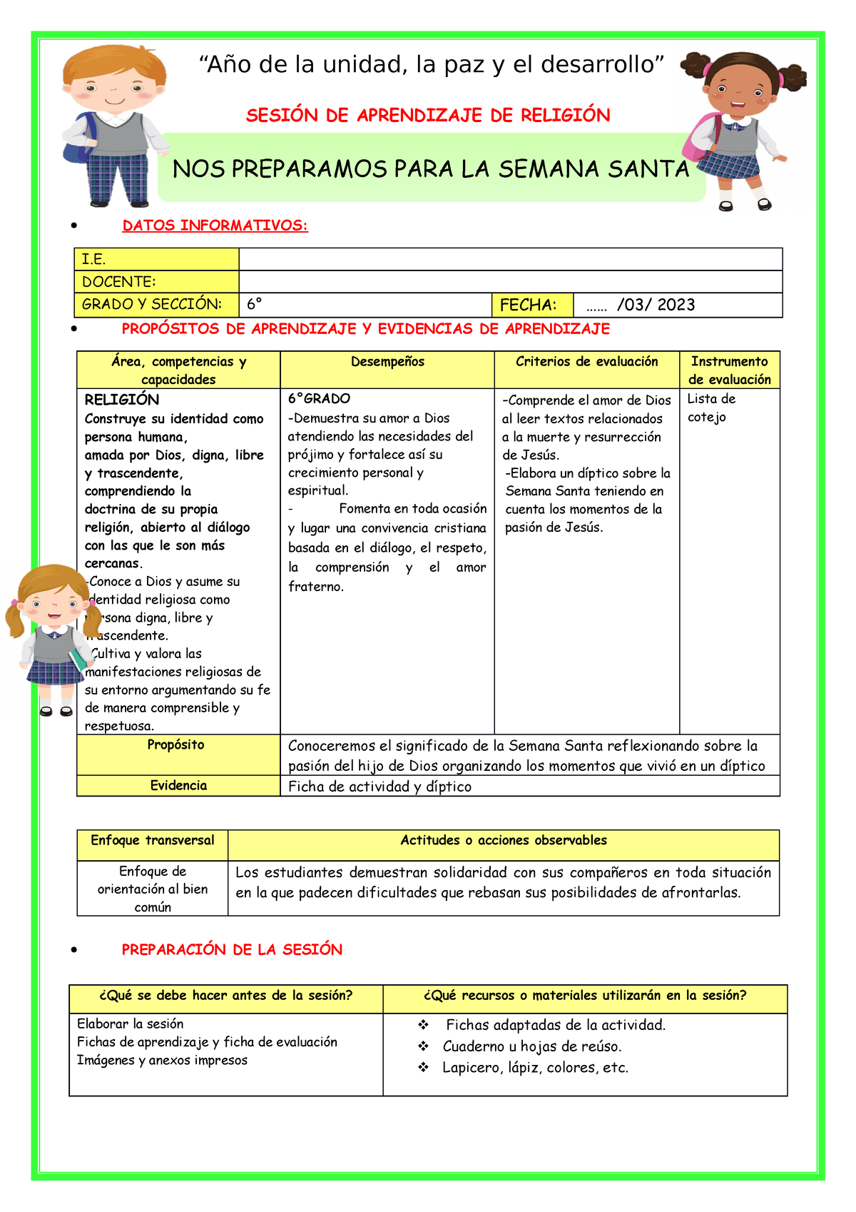 NOS Preparamos PARA LA Semana Santa   Derecho Civil   UNJFSC   Studocu