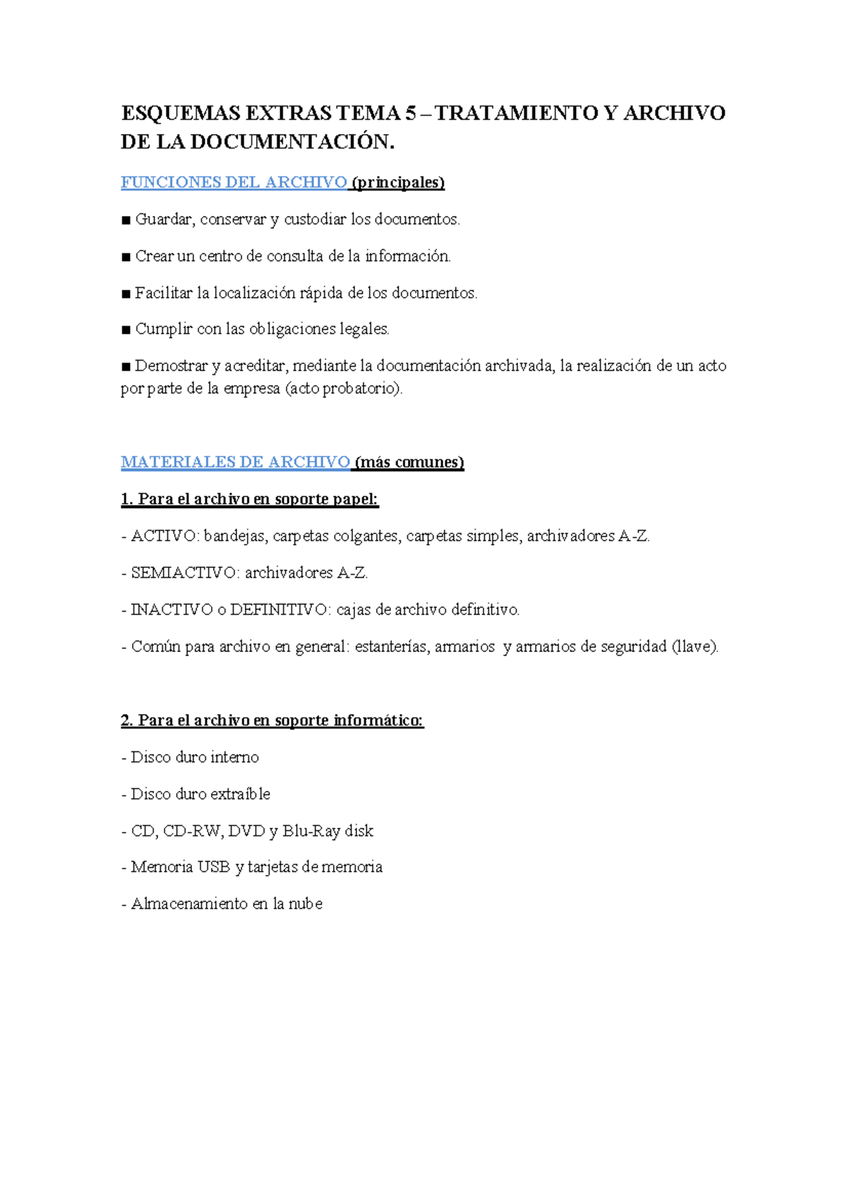 Esquemas Extras TEMA 5 Archivo - ESQUEMAS EXTRAS TEMA 5 – TRATAMIENTO Y ...