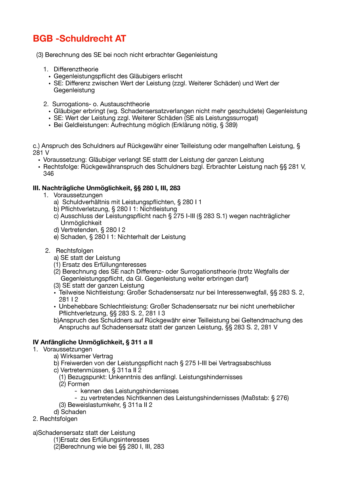 BGB - Schuldrecht AT - 28 - BGB -Schuldrecht AT (3) Berechnung Des SE ...