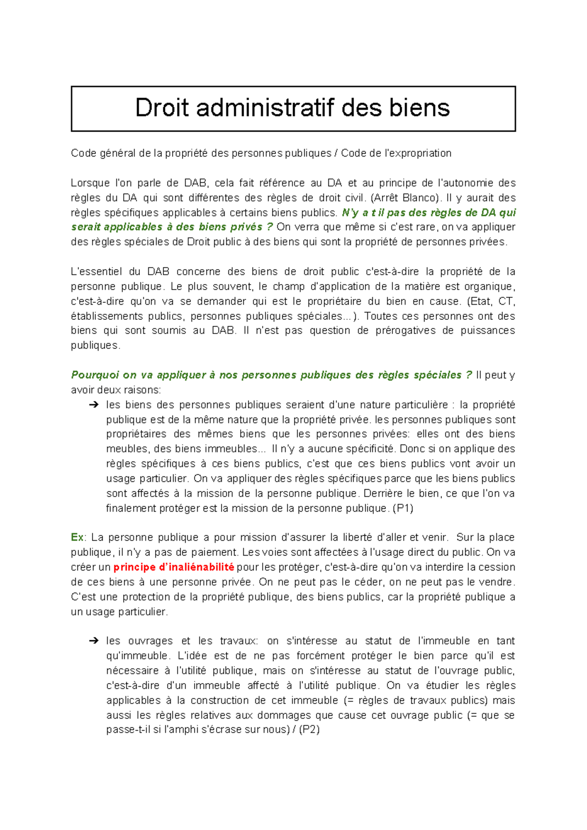 Droit Administratif Des Biens L3 - Droit Administratif Des Biens Code ...