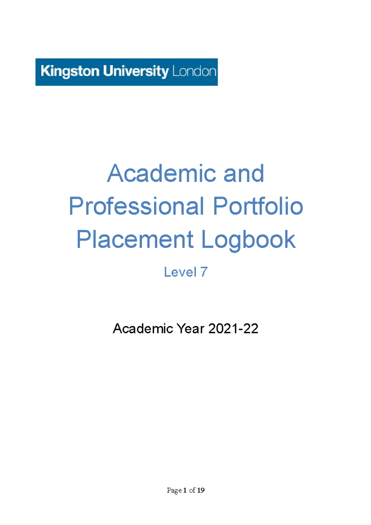 L7 logbook 2021-22 - in depth notes - Academic and Professional ...