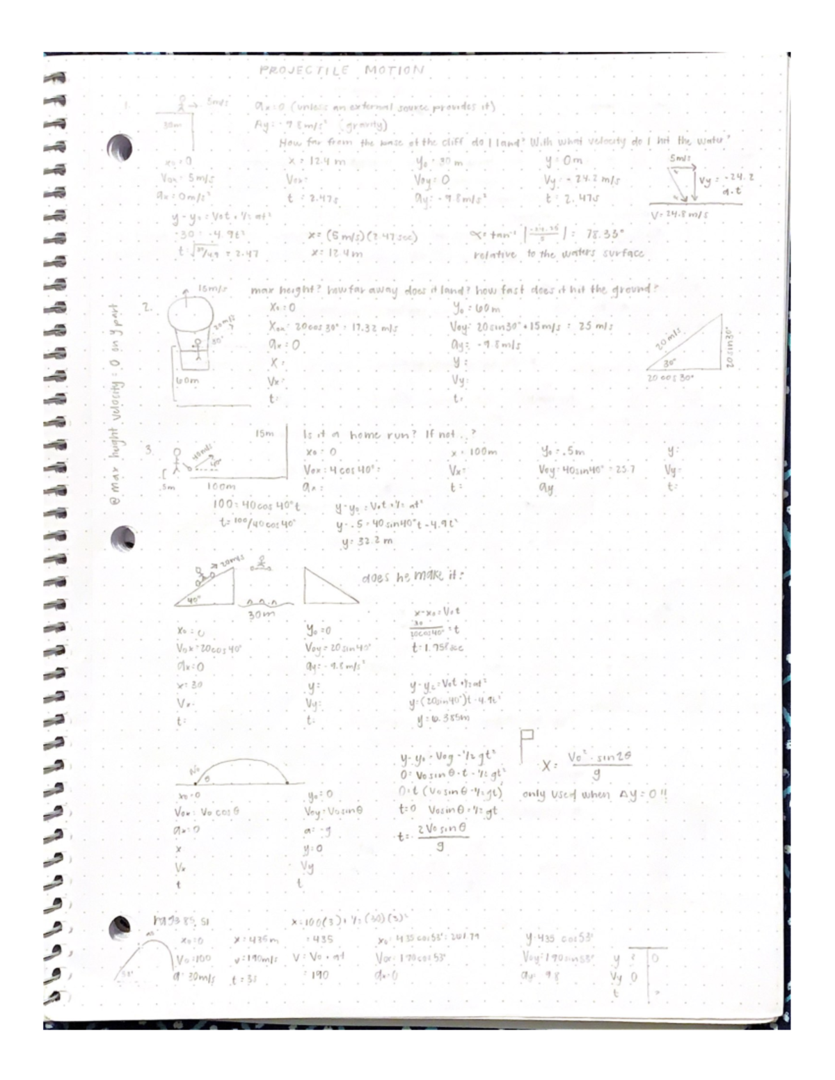 physics-1-projectile-motion-studocu