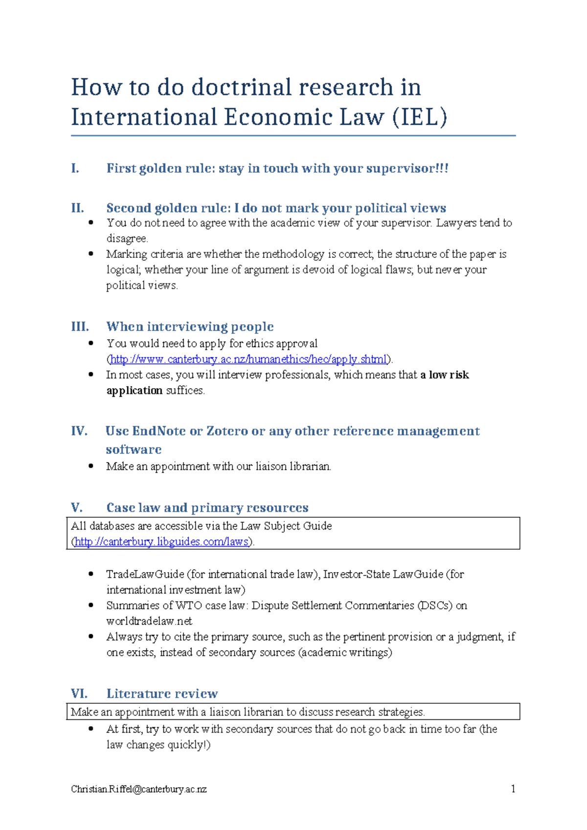 1 Doing doctrinal research - How to do doctrinal research in ...