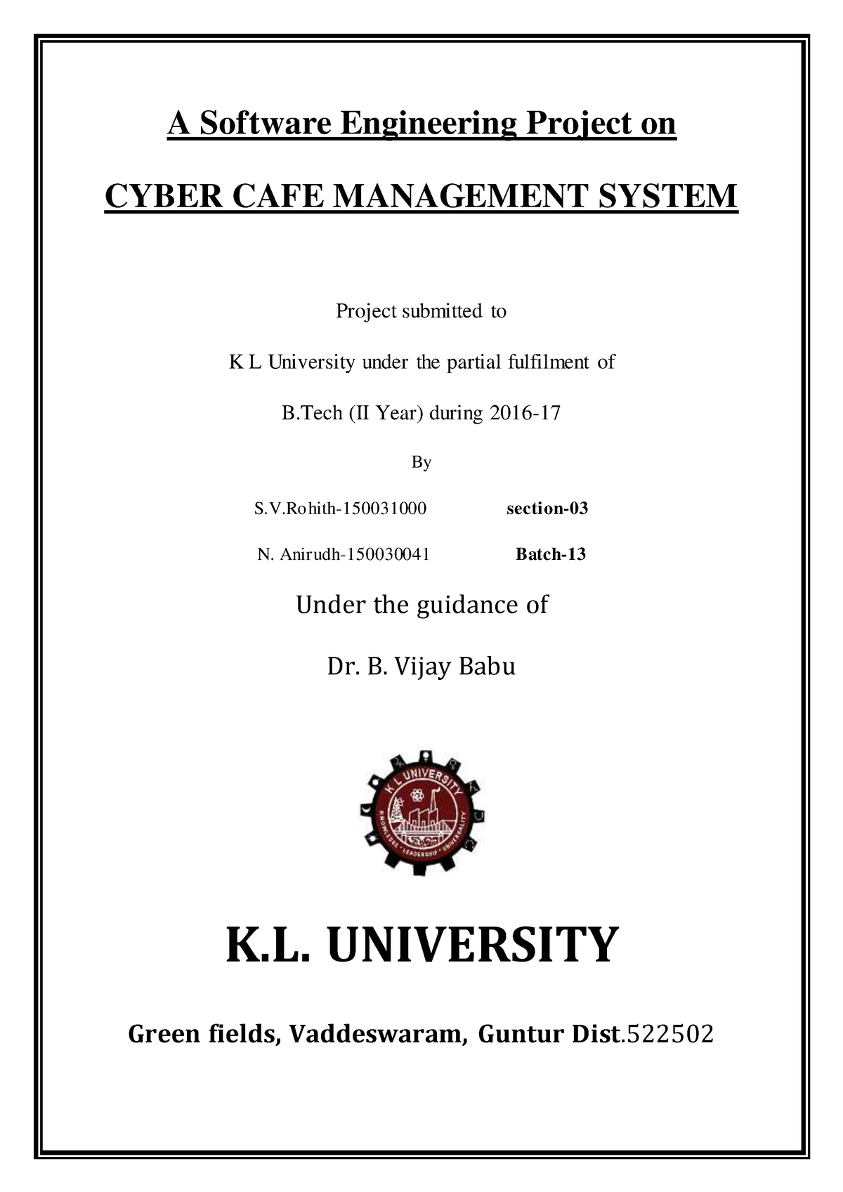 CAFE Management System SRS A Software Engineering Project On CYBER   Thumb 1200 1697 