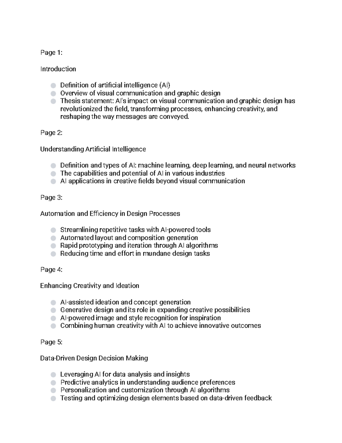 Vcom essay outline - helpful for class mates who are struggling on ...