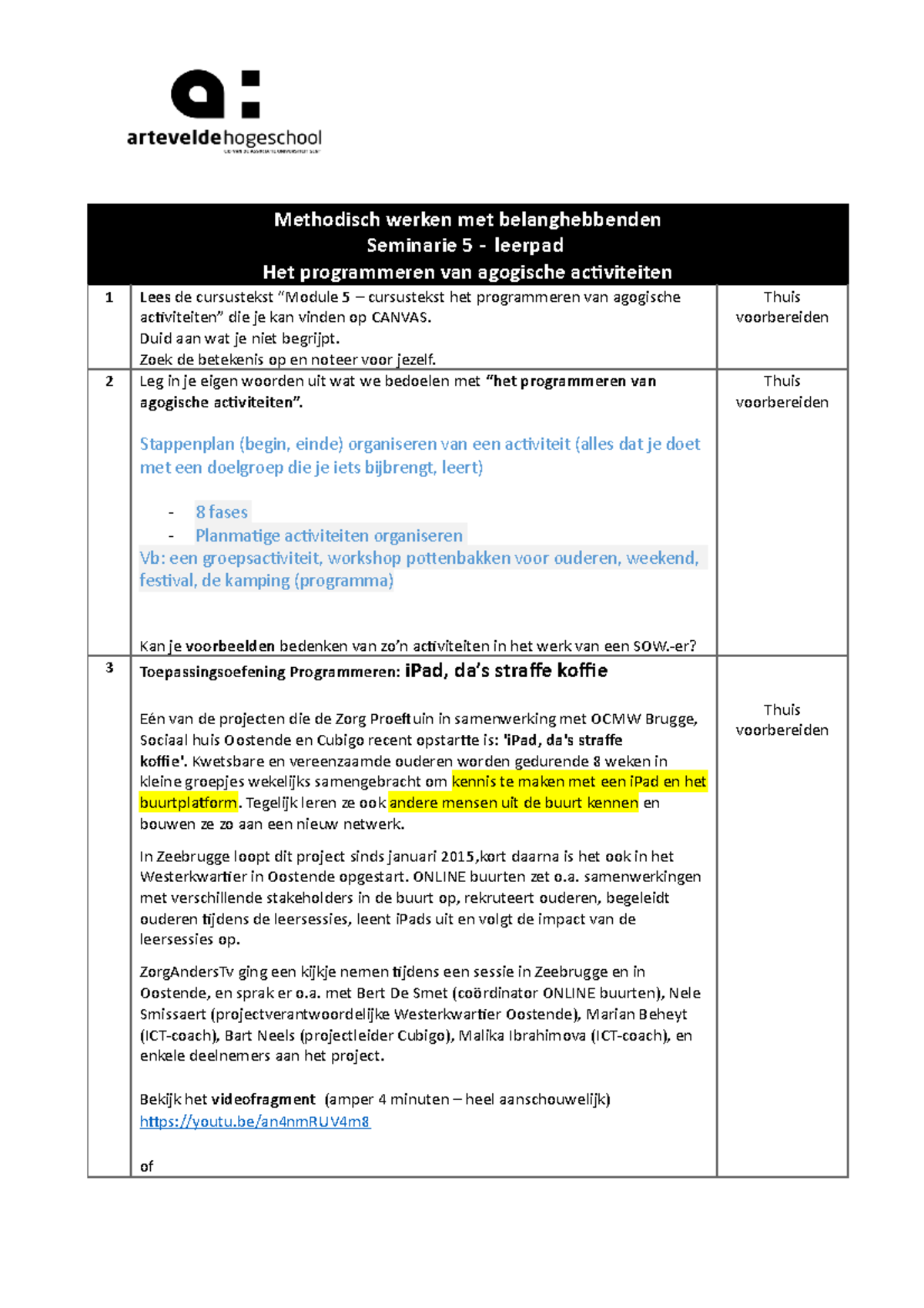 MWB Leerpad Module 5 - Methodisch Werken Met Belanghebbende - Sociaal ...