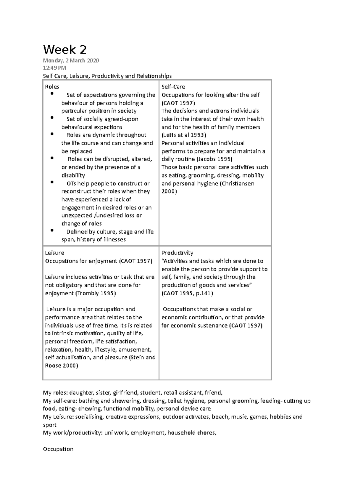 Lecture WEEK 2 - Notes on ADLs - Week 2 Monday, 2 March 2020 12:49 PM ...