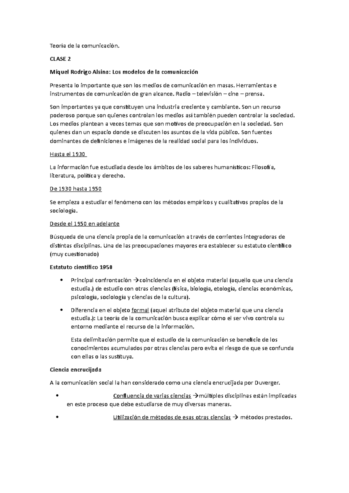 Teoría De La Comunicación Resumen 1er Parcial - Teoría De La ...