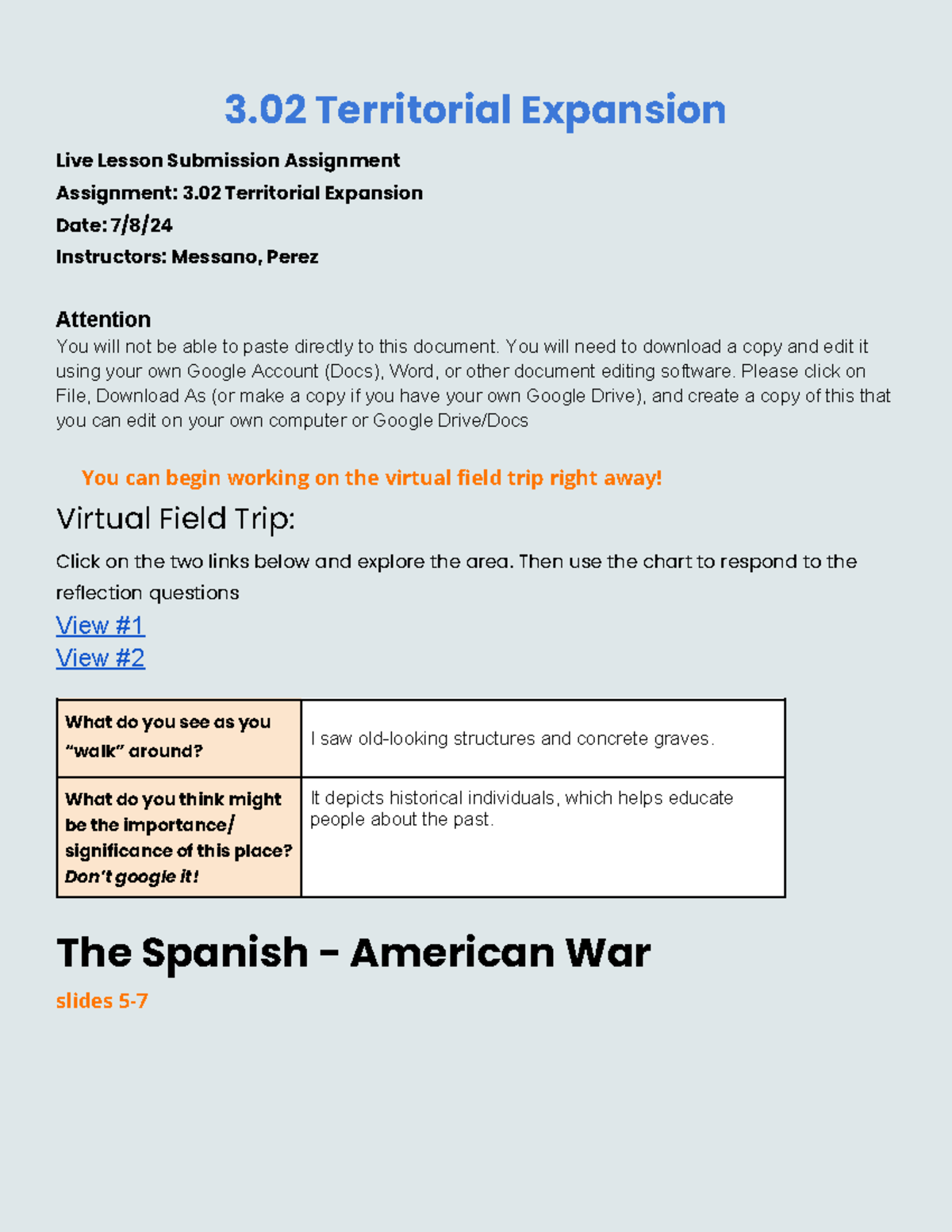 3.02 Live Lesson - 3 Territorial Expansion Live Lesson Submission ...