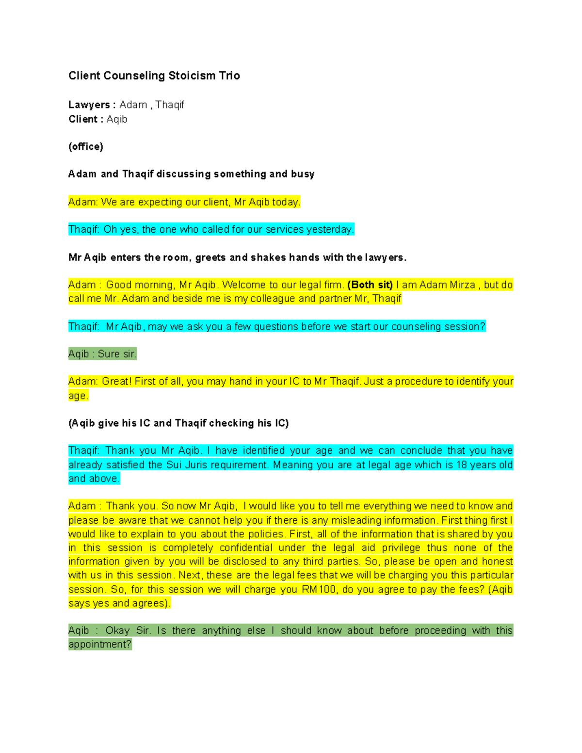 Client Counselling Capacity - Client Counseling Stoicism Trio Lawyers ...