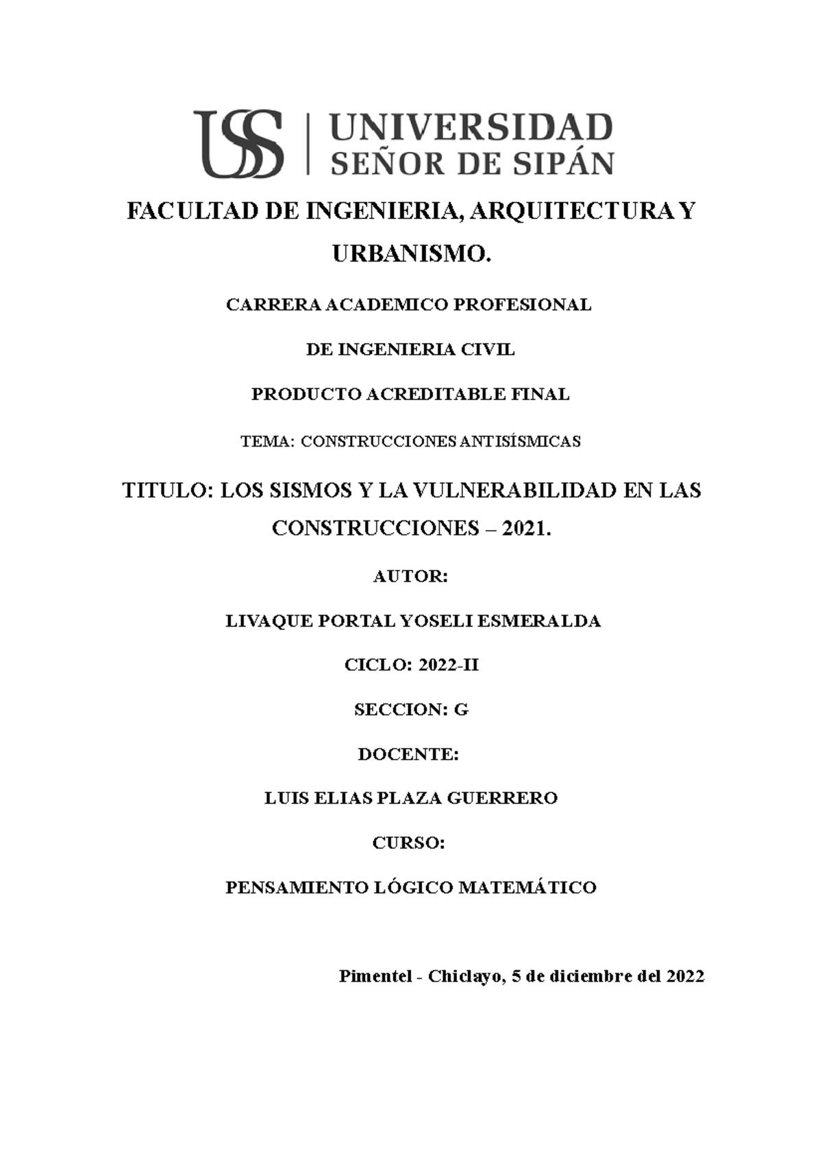 Livaque Portal PAF PLM - PRODUCTO ACADEMICO FINAL_PLM - FACULTAD DE ...