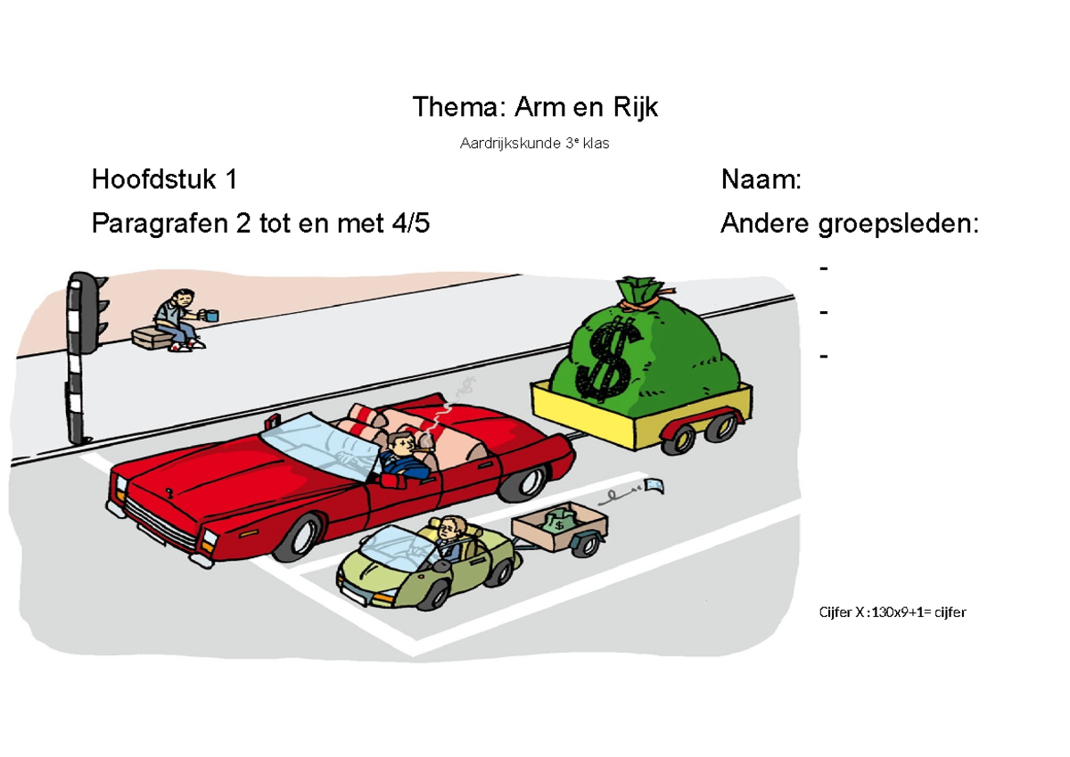 Praktische opdracht Arm-Rijk 3e klas - Thema: Arm en Rijk ...