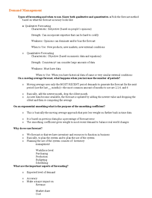 Supply Chain and Management Exam Study Guide - supply chain Chain ...