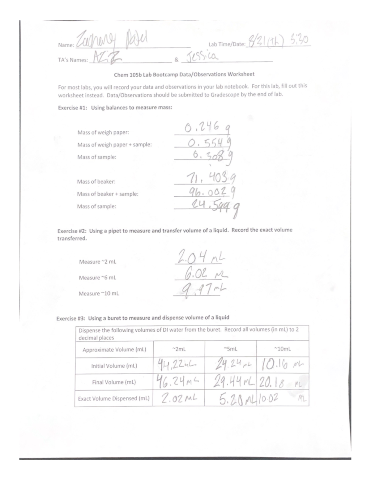 Chrm Bootcamp - plkjnbhgvfcdsfghjkl;kjhgfdsfghjkl;kjhgf - CHEM 105bL ...