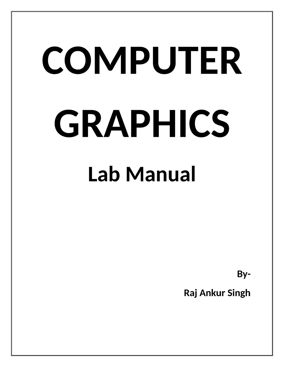 181393367 Computer Graphics Practical Manual docx COMPUTER GRAPHICS