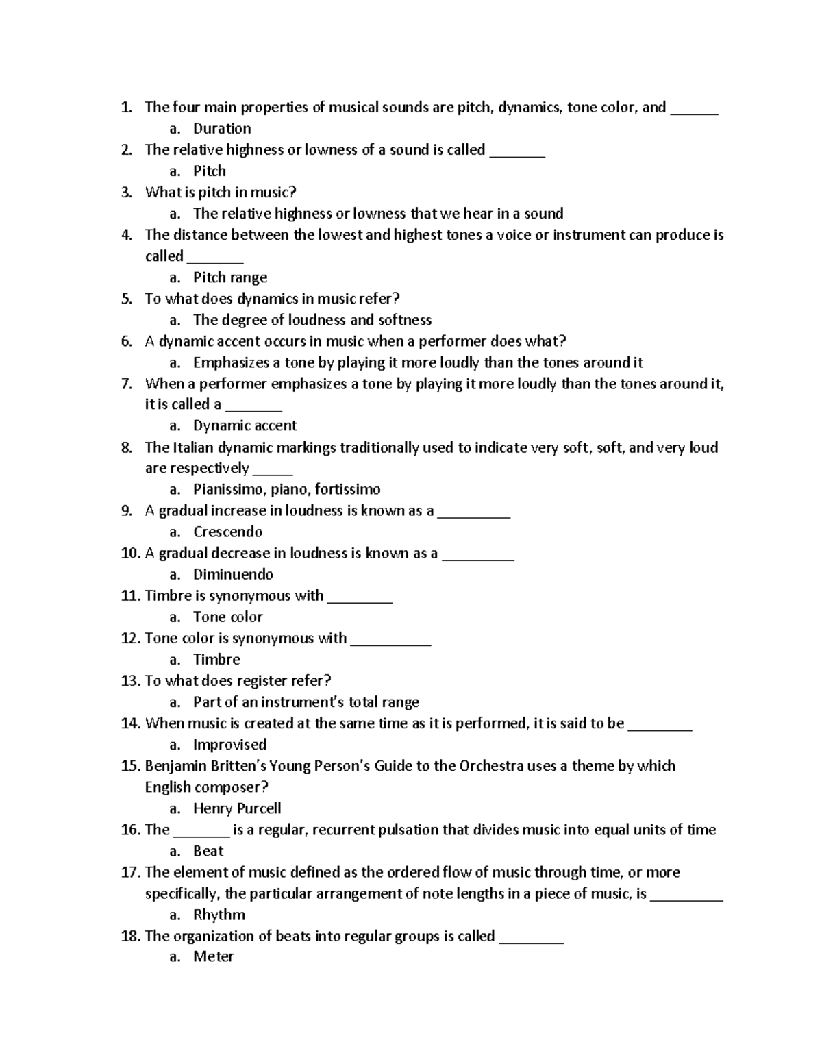 week-1-questions-the-four-main-properties-of-musical-sounds-are-pitch