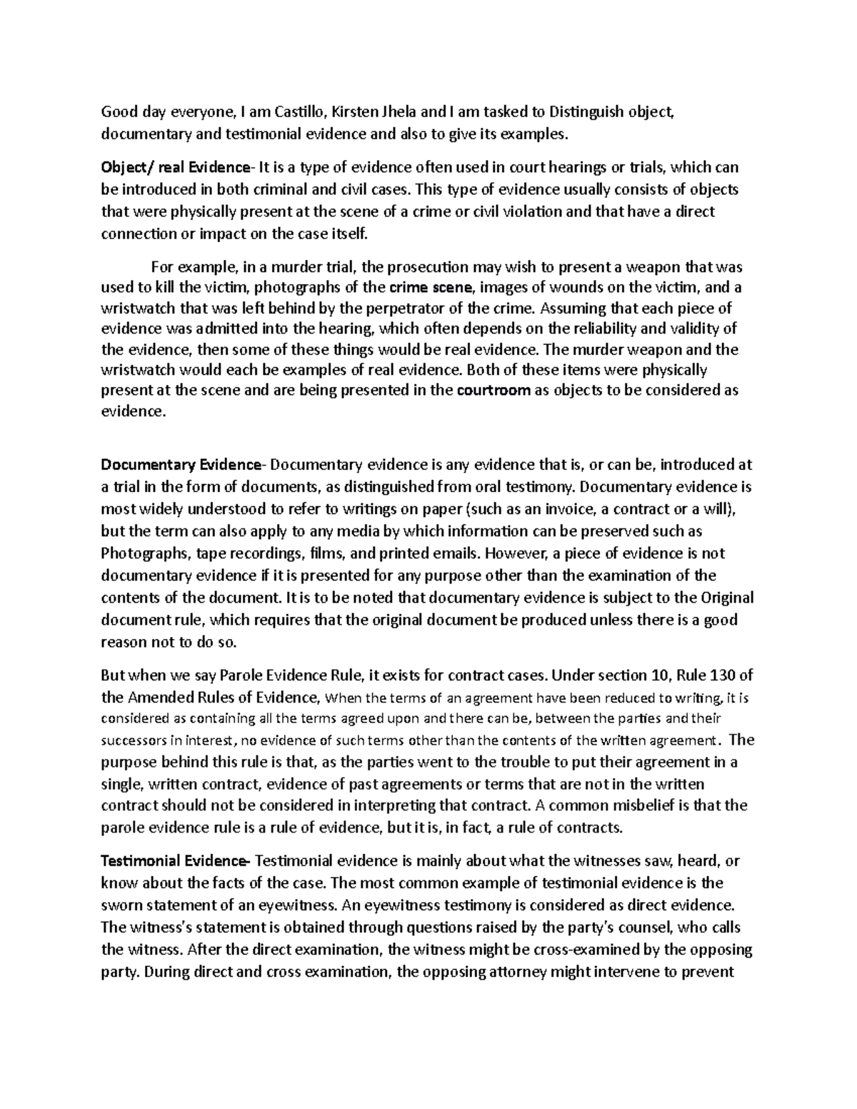 LAW ORAL GRAVAMEN OF B. 22 Main point of BP 22 is the issuance of bad